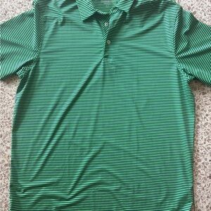 Green Striped Polo Shirt